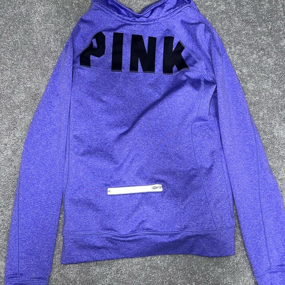 PINK Victoria Secret Purple Quarter-Zip Puller - Picture 1 of 3